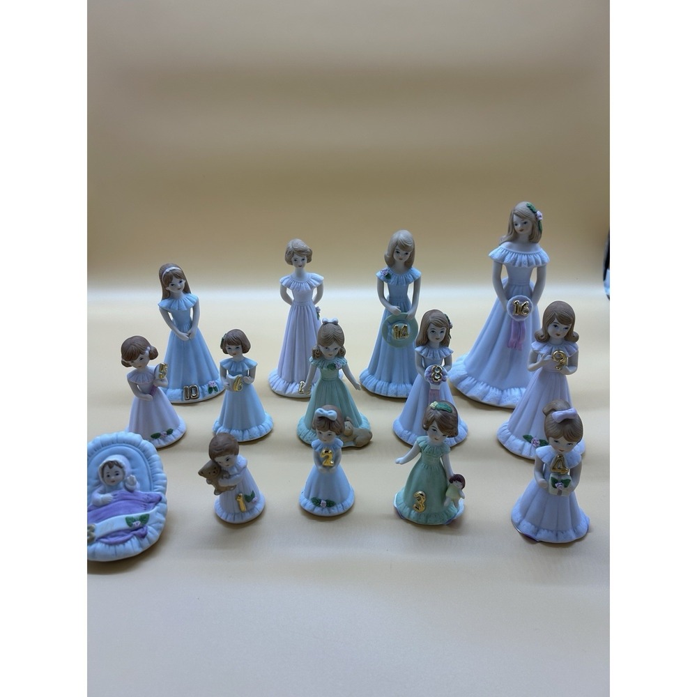 Enesco Growing Up Girls Figurine Lot Partial Set w/ Baby Bear & Lamb READ Desc. - Picture 10 of 10